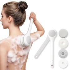 ,XIYU. Electric Body Brush Back Scrubber for Shower, Waterproof Long Dual Han...