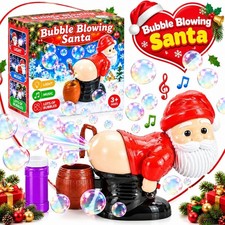 Santa Claus Bubble Maker Toy Funny Automatic Fart Bubble Machine w/ Light Music