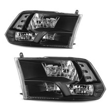 Headlights Assembly Compatible with 2009-2018 Black Housing Clear Reflector