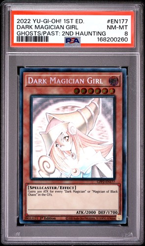 Dark Magician Girl GFP2-EN177 1st Edition Ghost Rare Yugioh PSA 8 *260