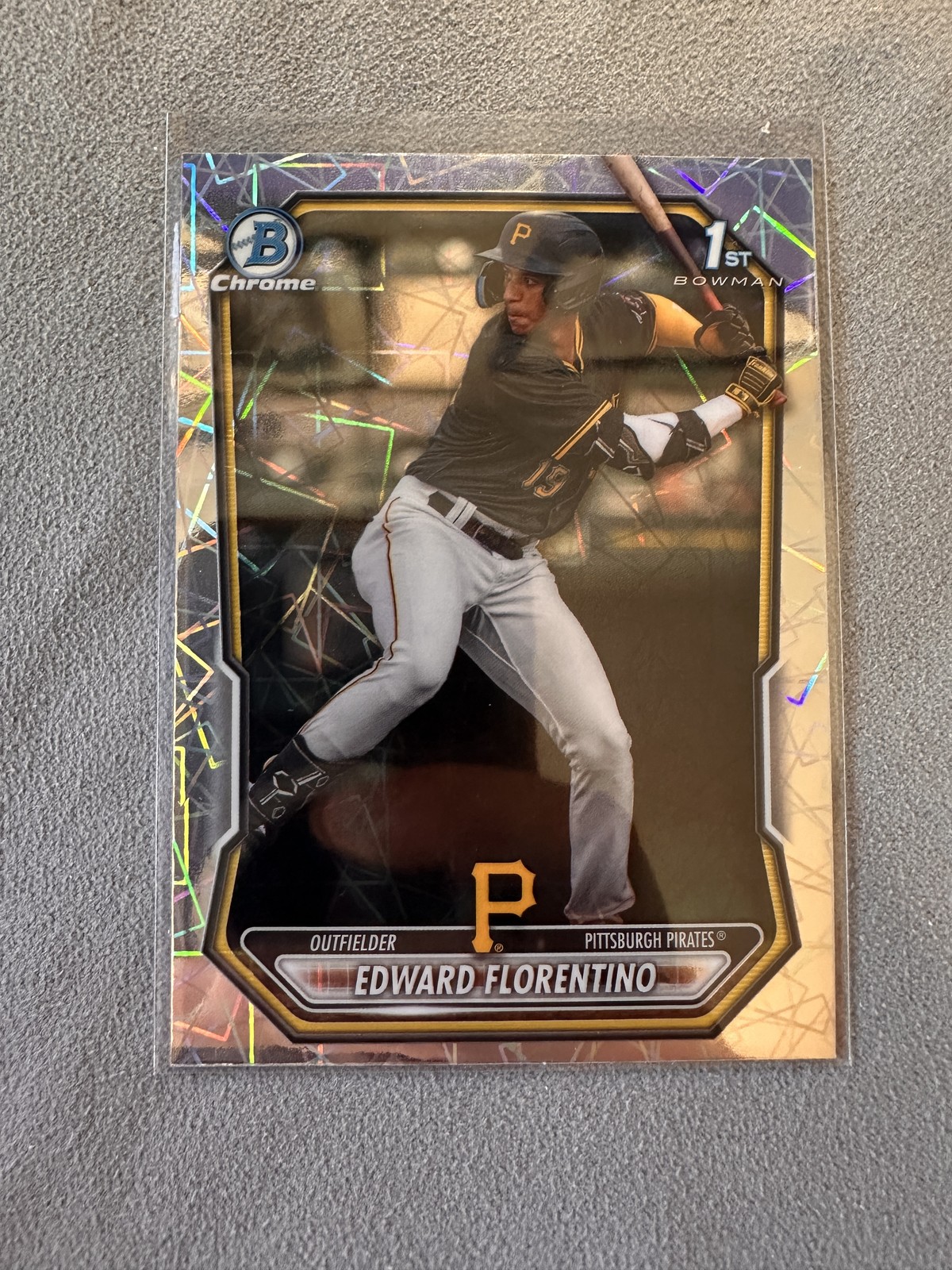 Edward Florentino 2026 Bowman #BCP-82 Pirates 1st Chrome Lazer Refractor