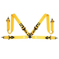Momo M040303yl Corsa 4 Point Harness Yellow Fia Camlock Clip-in