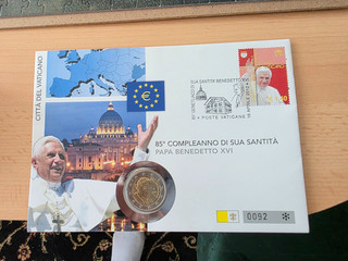 numisbrief 2 euro Papst Benedikt 2012