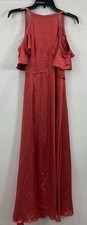 NWT Nine West Women Cruz Coral Sleeveless Wraparound Gown Size Small
