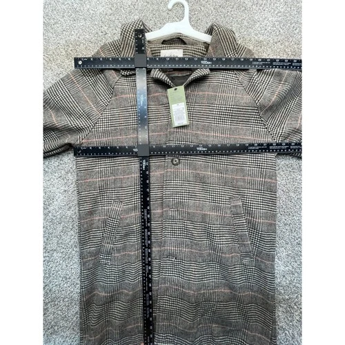 Goodfellow & Co Car Coat Mens M Brown Plaid NEW Glen Check Button Up image 6