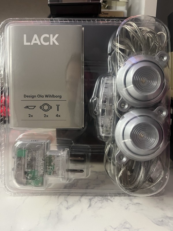 NEW NOS Ikea 801.242.90 Lack LED Light Kit for Shelf, Cabinet 19972 Sealed Z1