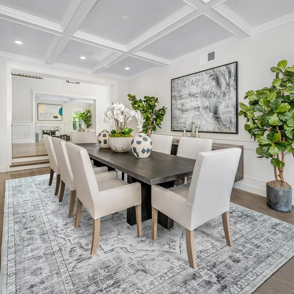 Alfombra Mandala - Lavable a Máquina, Resistente a Manchas, Diseño Colorido Foto 3 de 4