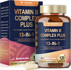 13-in-1 Vitamin B Complex Plus with B1, B2, B3 (Niacinamide), B4,...