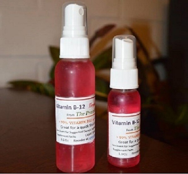 Vitamin B-12 in a Spray - B12 - Energy $0.23 a Shot - 1oz or 2 oz