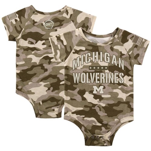 Michigan Wolverines Infant Bodysuit 0-3Months Military Appreciation Desert Camo