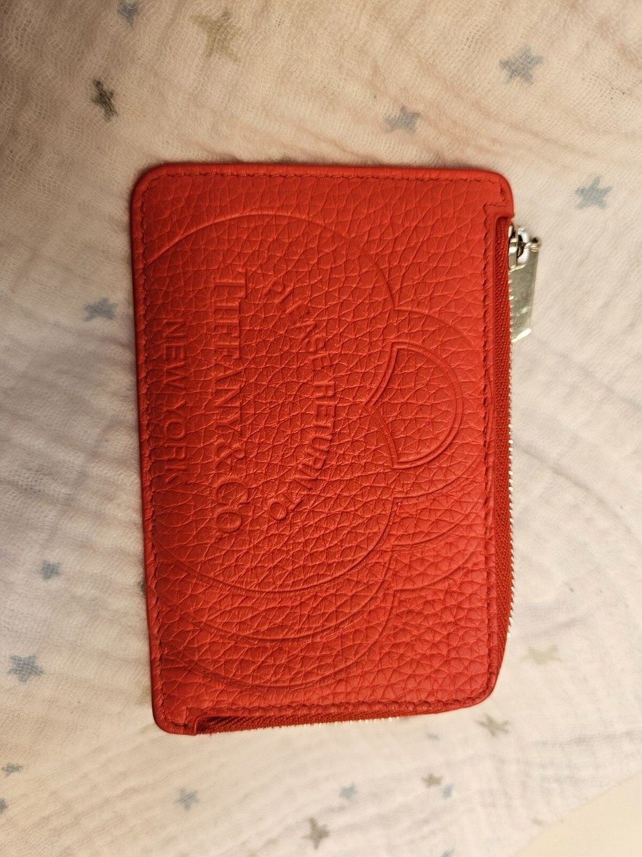 Return to TIFFANY & Co Zip Card Case Hibiscus Red Leather