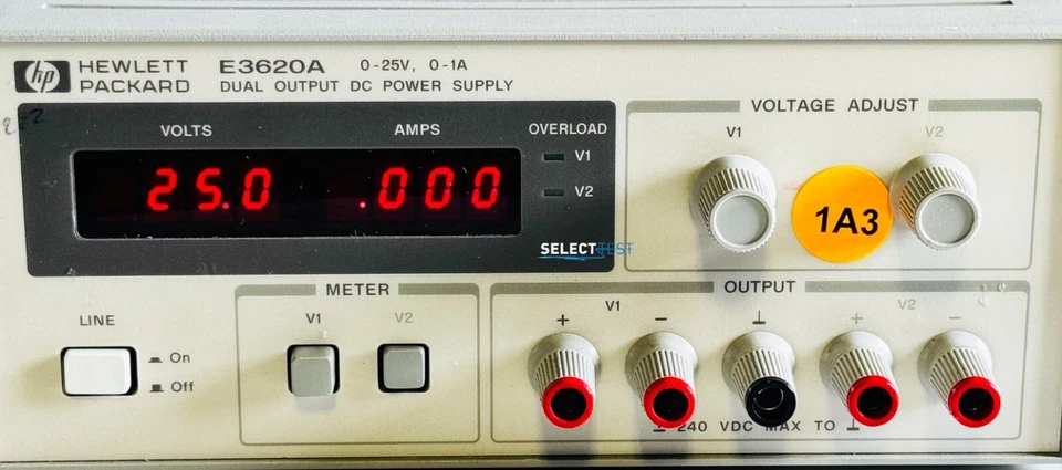 AGILENT (HP) E3620A POWER SUPPLY (DUAL) 25 VOLTS, 1 AMP 50W **LOOK** (REF: 172N) - Image 4 of 4