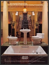 American Standard Bathroom Suite Luxury 1980s Print Advertisement Ad 1987
