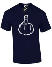 Middle Finger Silhouette Funny Rude Design Swearing Unisex T-Shirt