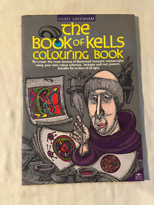 Book of Kells Colouring Book Paperback By Geoff Greenham 1989 unused