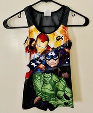 Marvel Superheroes Avengers One Piece Swimsuit Boys Sz L