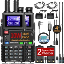 Digital Handheld Radio Scanner Fire Police 2 Way Transceiver Dual VHF FM EMS NEW
