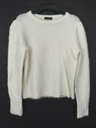 J Crew Women Puff Sleeve Fuzzy Crew 