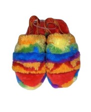 UGG fluff yeah rainbow slide Cali collage slippers