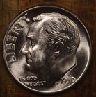 1950 P Roosevelt Dime CH BU LUSTER! 90% Silver US Coin From OBW Roll