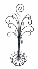 Black Metal Necklace Display Jewelry Tree with 13 Hooks Stand Organizer