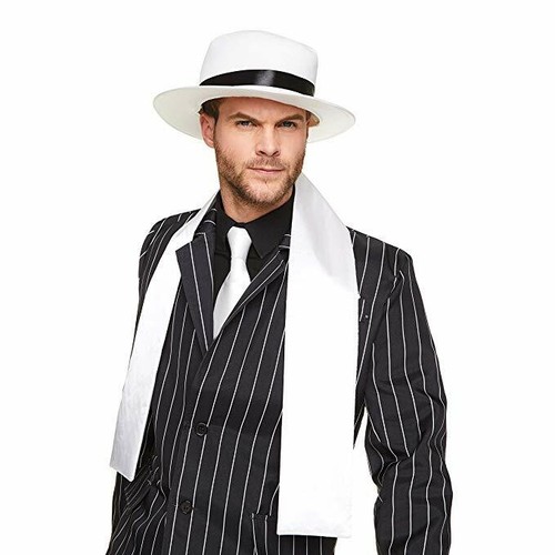 Karnival Gangster Mobster Boss Stripe Suit Adult Mens Halloween Costume 82029 - Picture 2 of 4