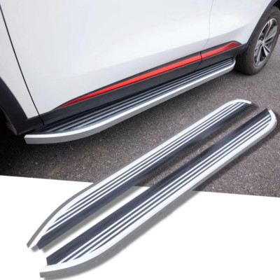 2Pcs Fits for Audi Q7 2017-2024 Door Fixed Side Step Running Board Nerf Bar