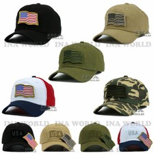 USA American Flag Hat Detachable Patch Tactical Operator Military Baseball Cap