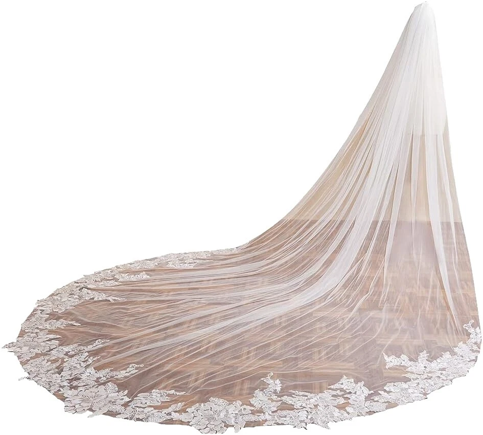 Velos de Novia de Encaje Blanco