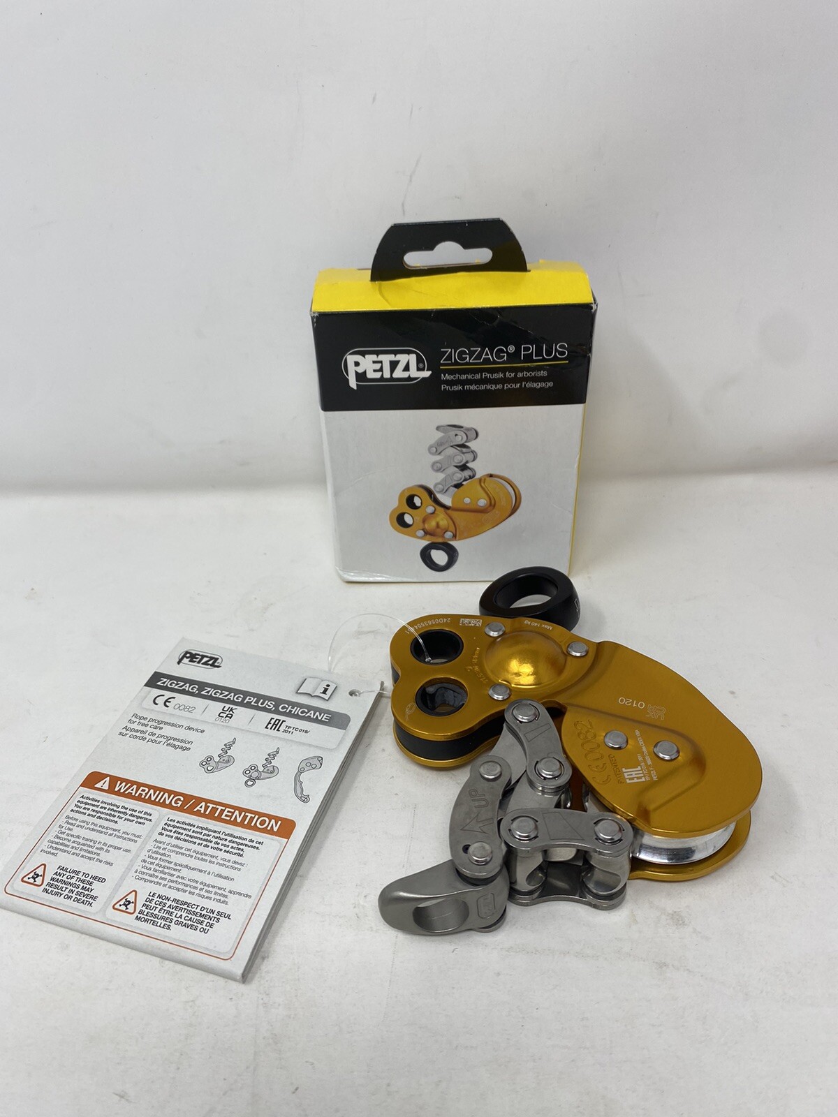 Prusik mecánico Petzl ZigZag Plus para arboristas amarillo DO22BA00