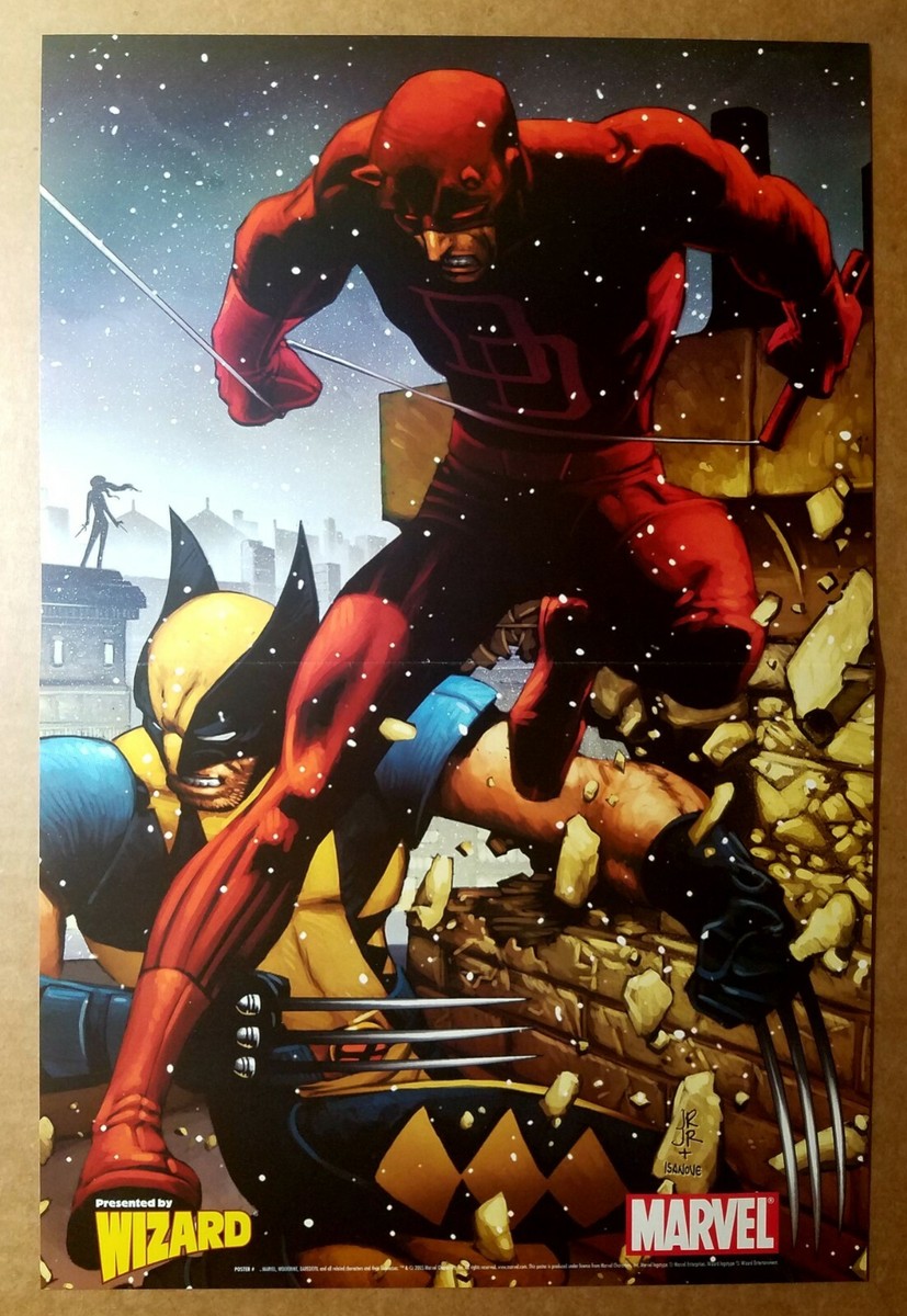 Wolverine Vs Daredevil X-Men Marvel Comic Poster by John Romita Jr