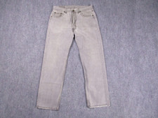 Vintage Levis 501 Jeans Mens 32x28 Gray Denim Button Fly Pants USA
