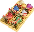 <!--F#f_0-->6-Piece Set of Christmas Decorations Colored Powder Coated Plastic Bells Accesso<!--F/-->