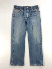 VTG Levis 505 Jeans Mens 38x30 meas 36x30 Blue Regular Straight American Denim