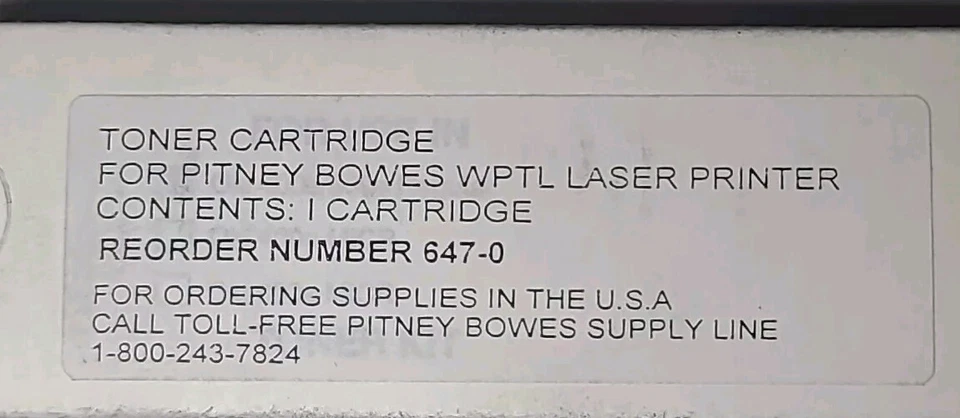 Cartucho de tóner Pitney Bowes 2X 647-0 negro nueva impresora láser Foto 4 de 4