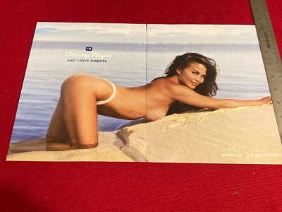 Super Model Chrissy Teigen for Direct TV 2015 Print Ad