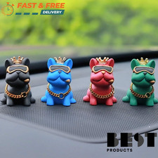 Crown Bulldog Car Dashboard Decor Fashionable Rearview Mirror Hanging Ornament Crown Bulldog Car Dashboard Decor Fashionable Rearview Mirror Hanging Ornament