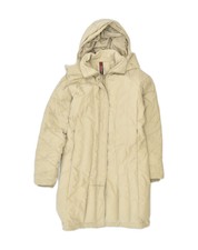 Invicta Womens Hooded Windbreaker Coat Uk 10 Small Beige Polyamide Winter Ao06