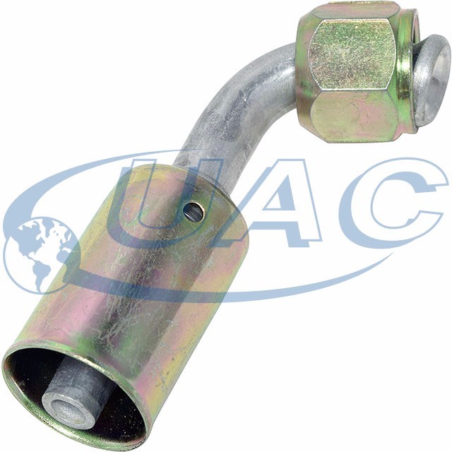 AC BEADLOCK A/C FITTINGS, CRIMP ON, FEMALE FLARE, 90 DEGREE 6 NUT/6