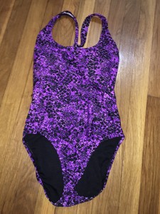 black and purple swimsuit
