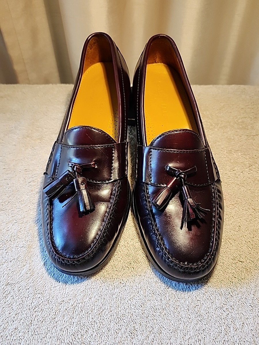 Cole Haan NikeAir Men's Sz 10M Dark Burgundy Leather Pinch Tassel