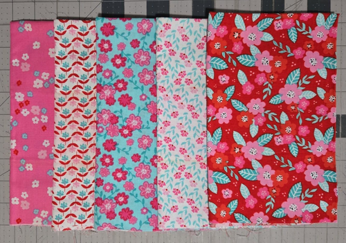 7 fat quarters 100% cotton - April Showers Bring on Spring Flowers