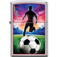 Zippo Windproof Metal Design Fire Lighter - Mazzi Soccer Colorful