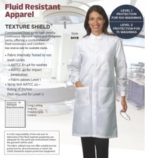Fashion Seal Fluid Resistant Snap Front Lab Coat Unisex Medium White CASE OF 30