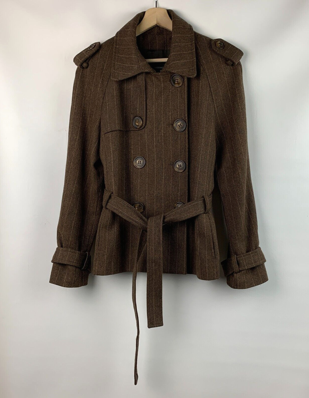 Zara Basic Jacket Double Breasted Dolman Sleeves … - image 1