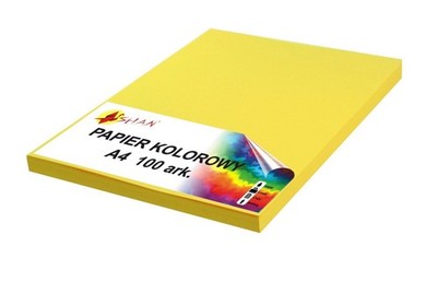 Farbpapier A4 80g gelb intensiv v2 100 Blatt