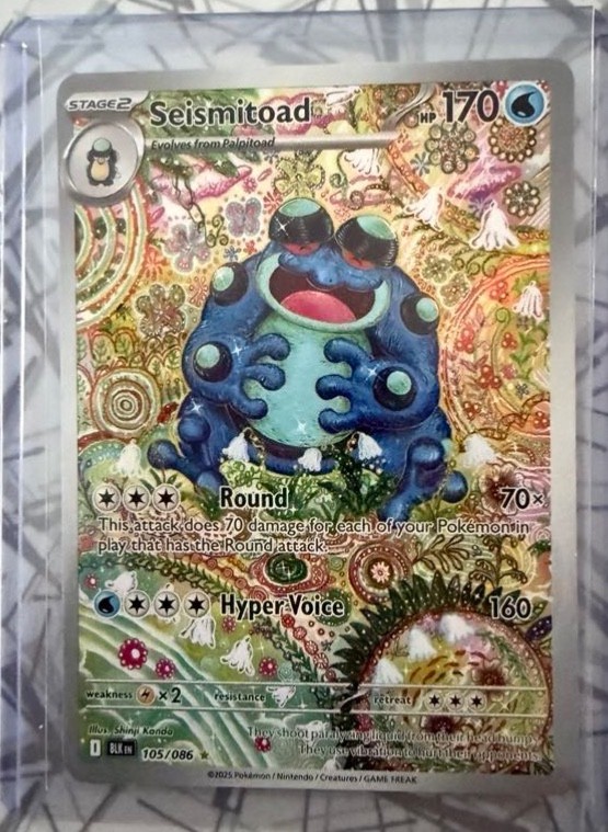 Seismitoad 105/086 Sv: Black Bolt Holo