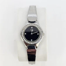 ESQ By Movado Swiss Women’s Watch 25MM Black Dial Gray Bracelet 6" New Battery