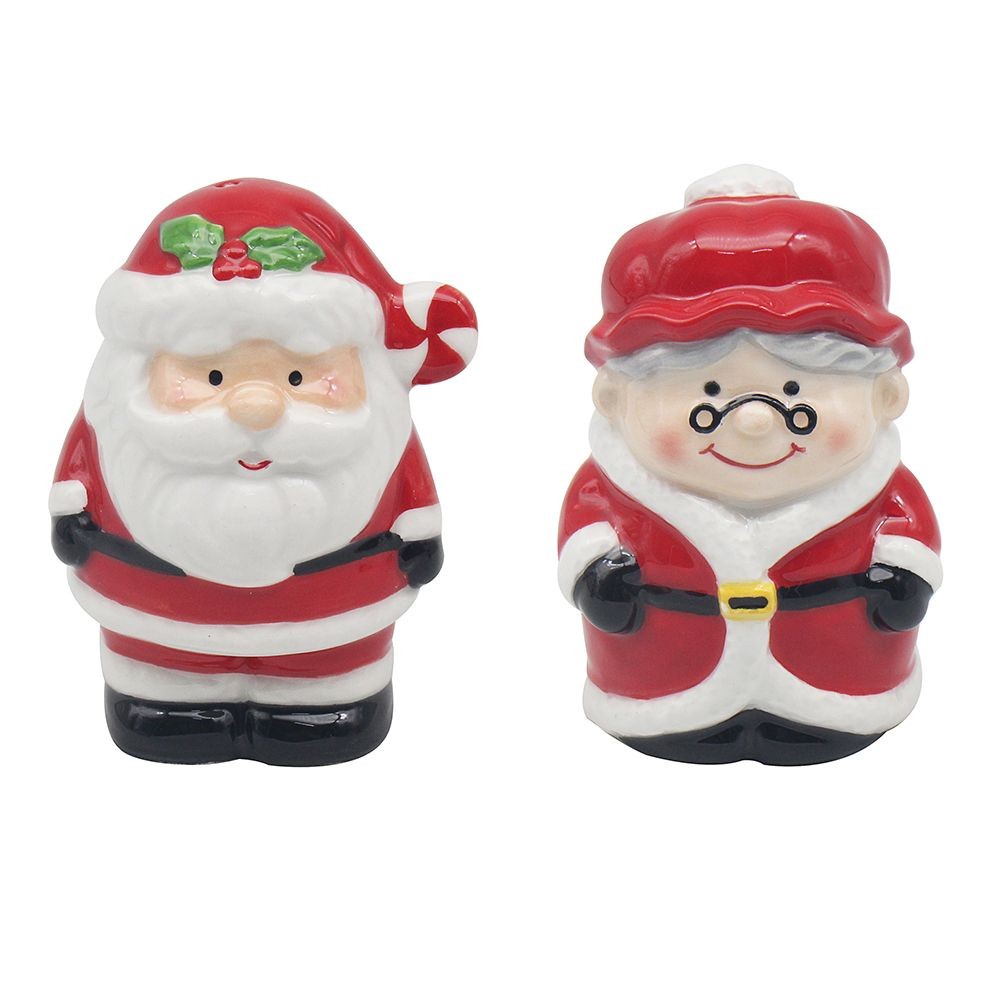 Christmas Santa & Wife Mr & Mrs Claus Salt & Pepper Set - Leonardo Collection