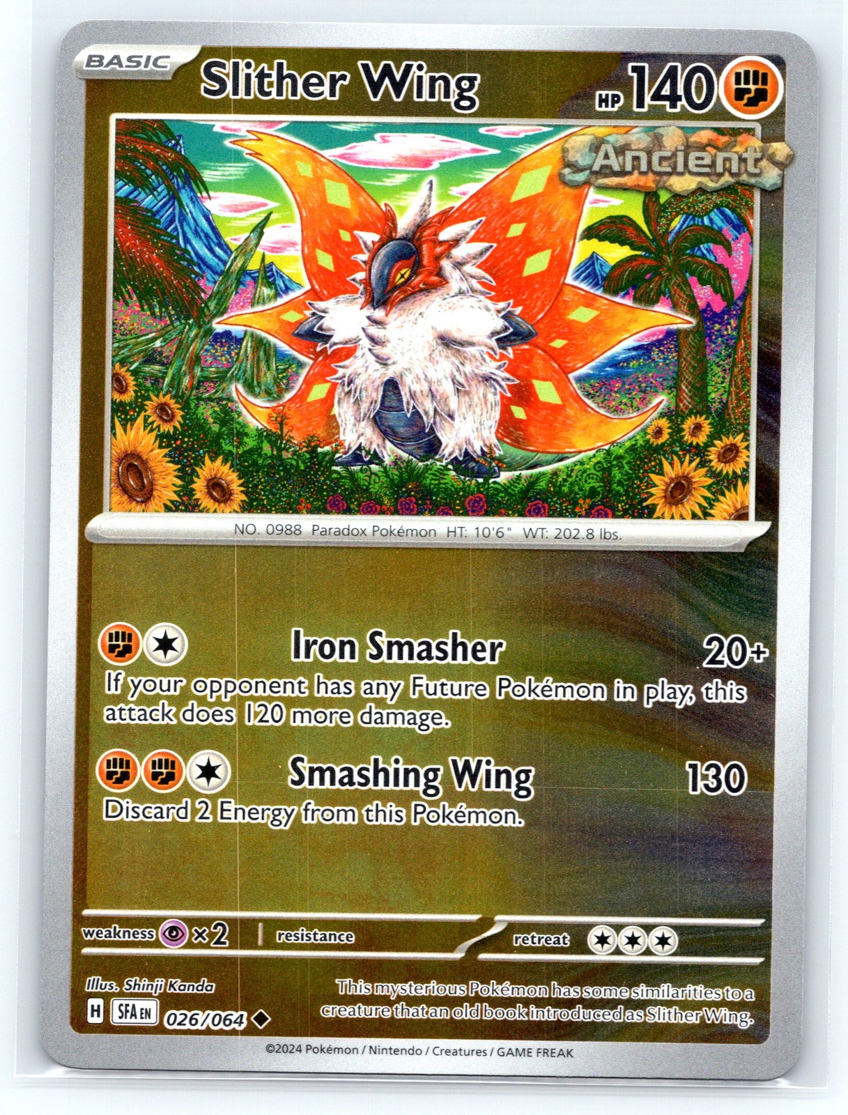 Pokemon NM Reverse Holo Slither Wing 026/064 Uncommon SV: Shrouded Fable